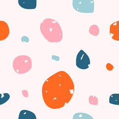 Terrazzo flooring vector seamless pattern. Classic venetian terrazzo style of floor of stone, granite, quartz.