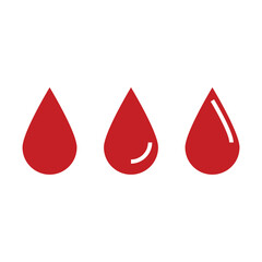 Fototapeta premium Blood drop icon, vector illustration.