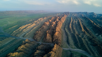 mountain view in the mongolian desert