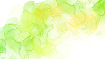 Fototapeta na wymiar 明るい緑と黄色のアルコールインクアートの背景素材