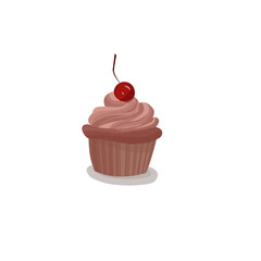 cupcake with cherry on top