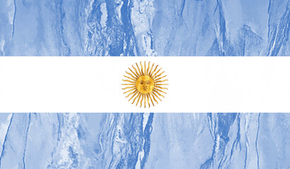Grunge Argentina flag. Argentina flag with waving grunge texture.