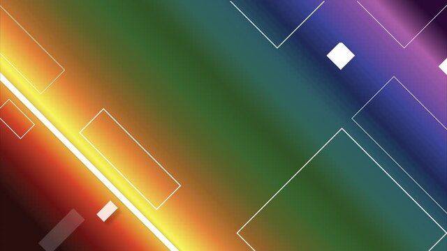 Abstract rainbow dynamic motion background with shapes