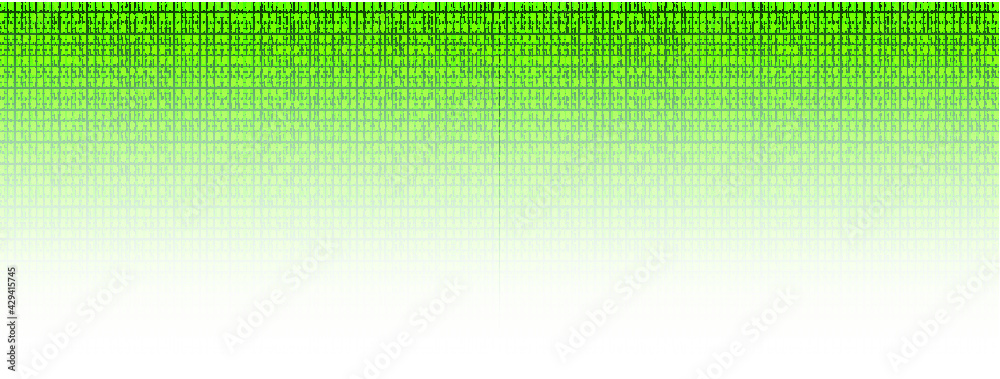 Wall mural vector binary code background, transparency effect, digits stripes, green color, technology backgrou