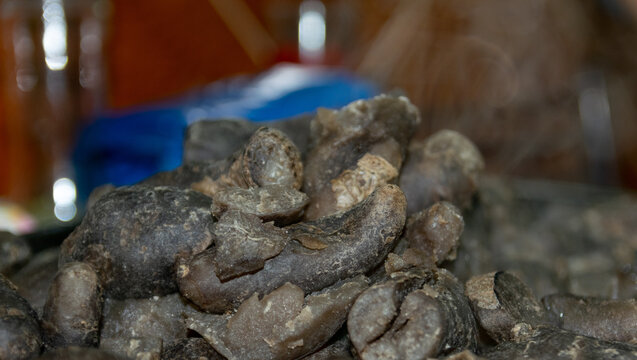 Shot of chuno, bolivian food, south American Andes potatoes