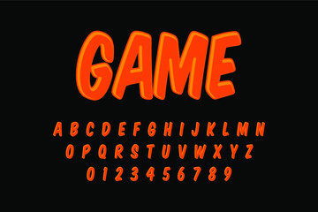 Fototapeta na wymiar Vector of stylized modern font and alphabet