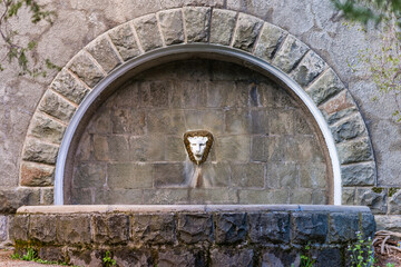 Old castle stone wall texture background