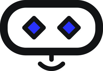 Simple and Iconic Virtual Reality Logo, Gamer, or Streamer