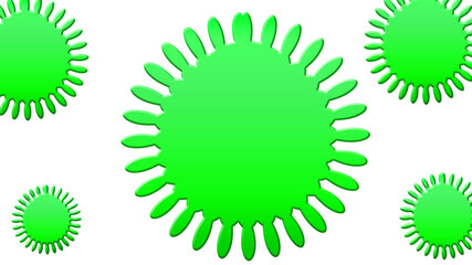 coronavirus green color texture with white background