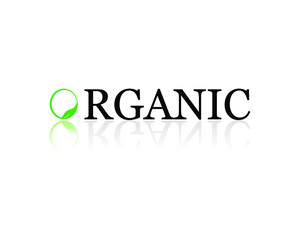 ORGANIC logo design isolated on a white background