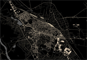 map of the city of Craiova, Romania