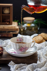 cup of tea and cookies