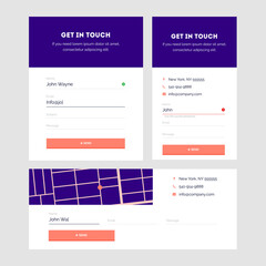Modern Contact Forms Material Design Purple