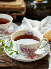 cup of tea and cookies
