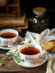 cup of tea and cookies