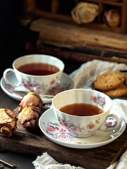 cup of tea and cookies