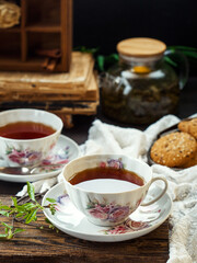 cup of tea and cookies