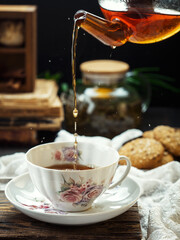 cup of tea and cookies