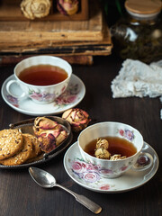 cup of tea and cookies