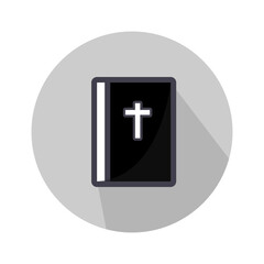 Obraz premium Holy Bible Black Flat Icon Art