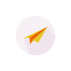 Paper Airplane Flat Icon Art