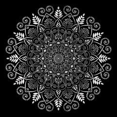 Luxury Arabic, Islamic, Indian, Turkish vector illustration Ornamental round mandala background elements