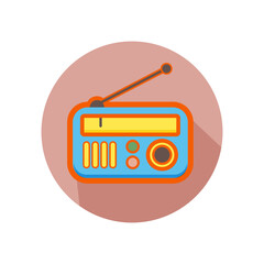 Flat Radio Icon Art Design