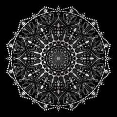 Luxury Arabic, Islamic, Indian, Turkish vector illustration Ornamental round mandala background elements