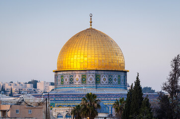 Fototapeta premium The Temple Mount, known as Haram al-Sharif to Muslims, in Jerusalem, Israel.