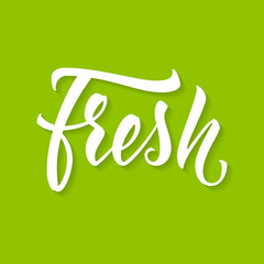 Fresh. Hand drawn lettering, vector calligraphy text.