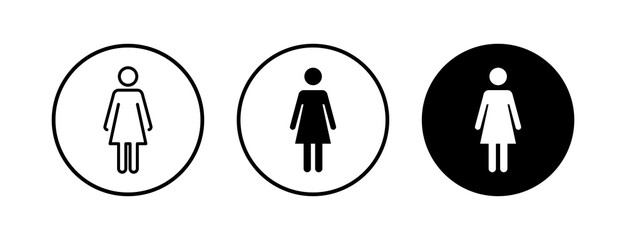 Woman icon vector. Toilet sign. Woman restroom sign vector. Female icon