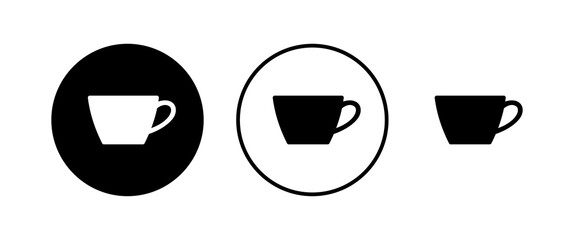 Coffee cup vector icons set. Coffee cup icon. Coffee vector icon. Tea