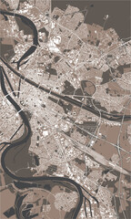 map of the city of Mannheim, Germany