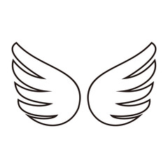 Wing black Logo Template vector illustration design