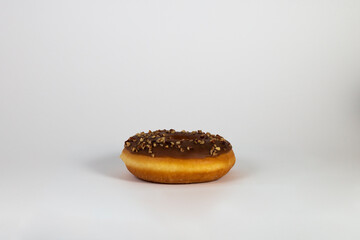 Chocolate Glazed Donut with Peanuts topping