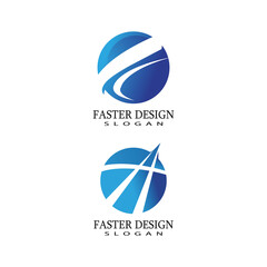 Fototapeta premium Faster Logo Template vector symbol nature