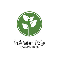 Mint leaves flat vector color icon template illustration design