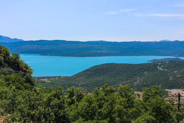 Obraz premium Stunning greek sea, lake landscape