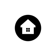 Home icon. Web site home page button. Logo design element. Vector Illustration.	