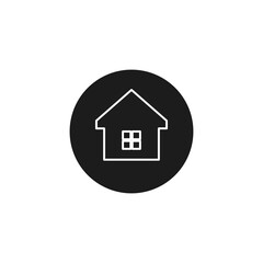 Home icon. Web site home page button. Logo design element. Vector Illustration.	