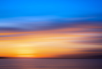 Naklejka na ściany i meble Life is color. Sunset over the sea