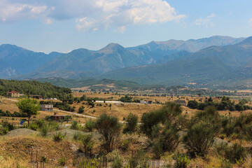 Fototapeta na wymiar Albania landscape mountains with desert 