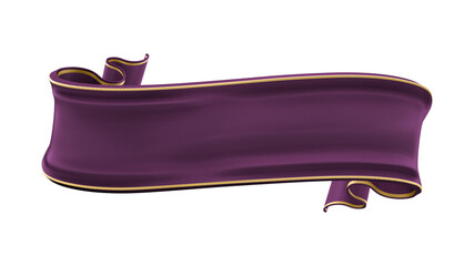 3d rendering violet ribbon for makeup