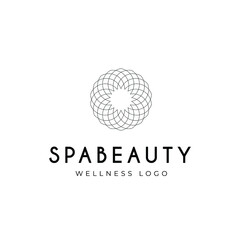 Water lily Lotus logo Flower logo - beauty spa flower symbol wellness health meditation beauty luxury natural fitness yoga lifestyle treatment petals salon organic calming cosmetics