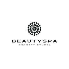 Water lily Lotus logo Flower logo - beauty spa flower symbol wellness health meditation beauty luxury natural fitness yoga lifestyle treatment petals salon organic calming cosmetics