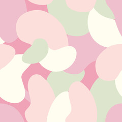 Seamless camouflage pattern of pastel colors