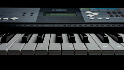 Fototapeta premium Electronic piano. Playing the synthesizer
