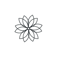 Water lily Lotus logo Flower logo - beauty spa flower symbol wellness health meditation beauty luxury natural fitness yoga lifestyle treatment petals salon organic calming cosmetics