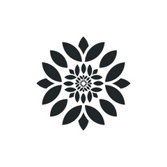 Fototapeta premium Water lily Lotus logo Flower logo - beauty spa flower symbol wellness health meditation beauty luxury natural fitness yoga lifestyle treatment petals salon organic calming cosmetics