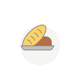 Bread icon isolated on white background. Bakery symbol modern, simple, vector, icon for website design, mobile app, ui. Vector Illustration